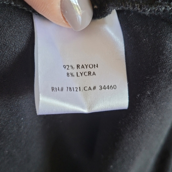 Eileen Fisher Cowl Neck Handkerchief Sleeveless Black Dress - Picture 4 of 5